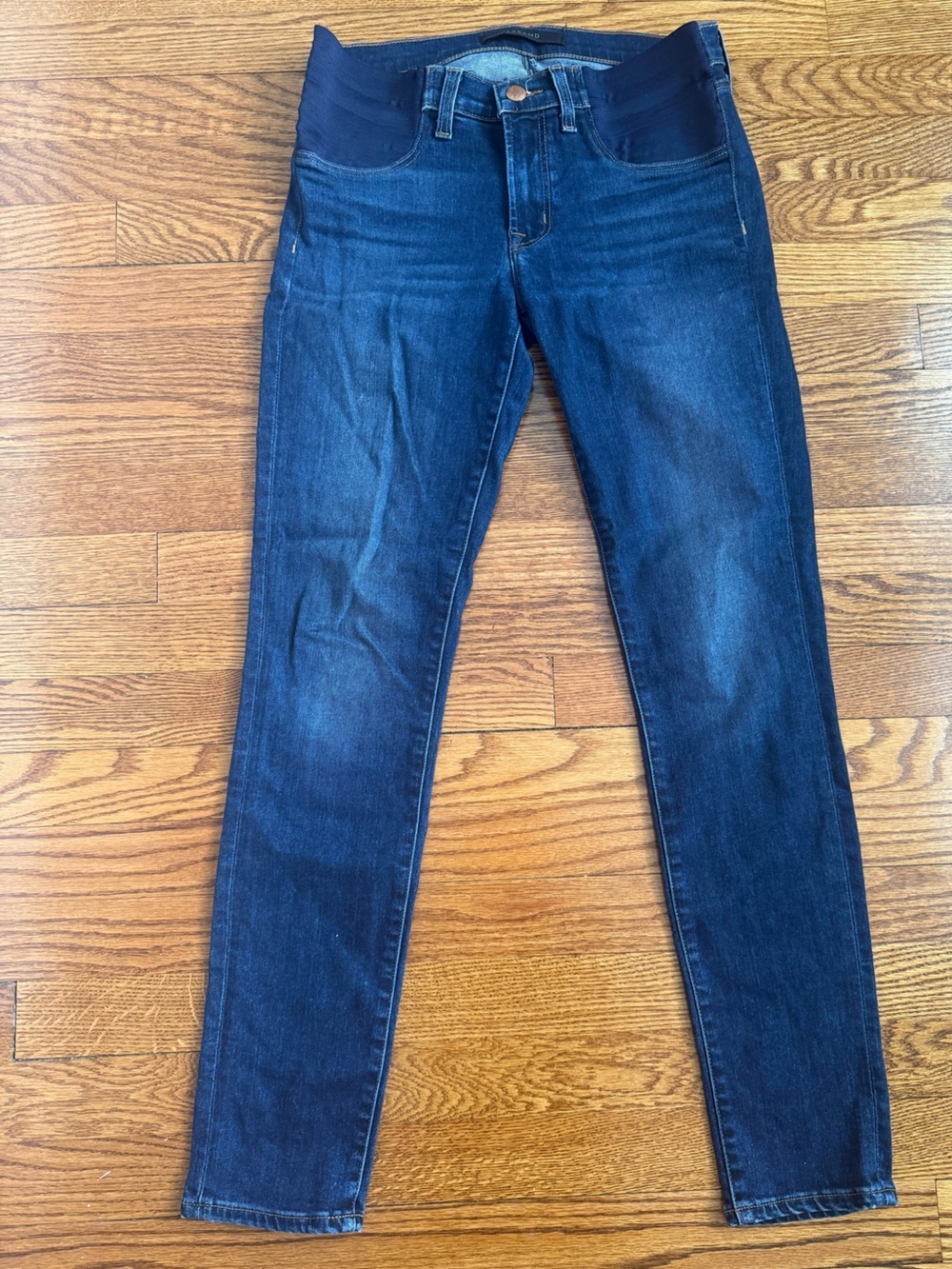 J‎ Brand Dark Blue Maternity Jeans Below the Bump Size 27
